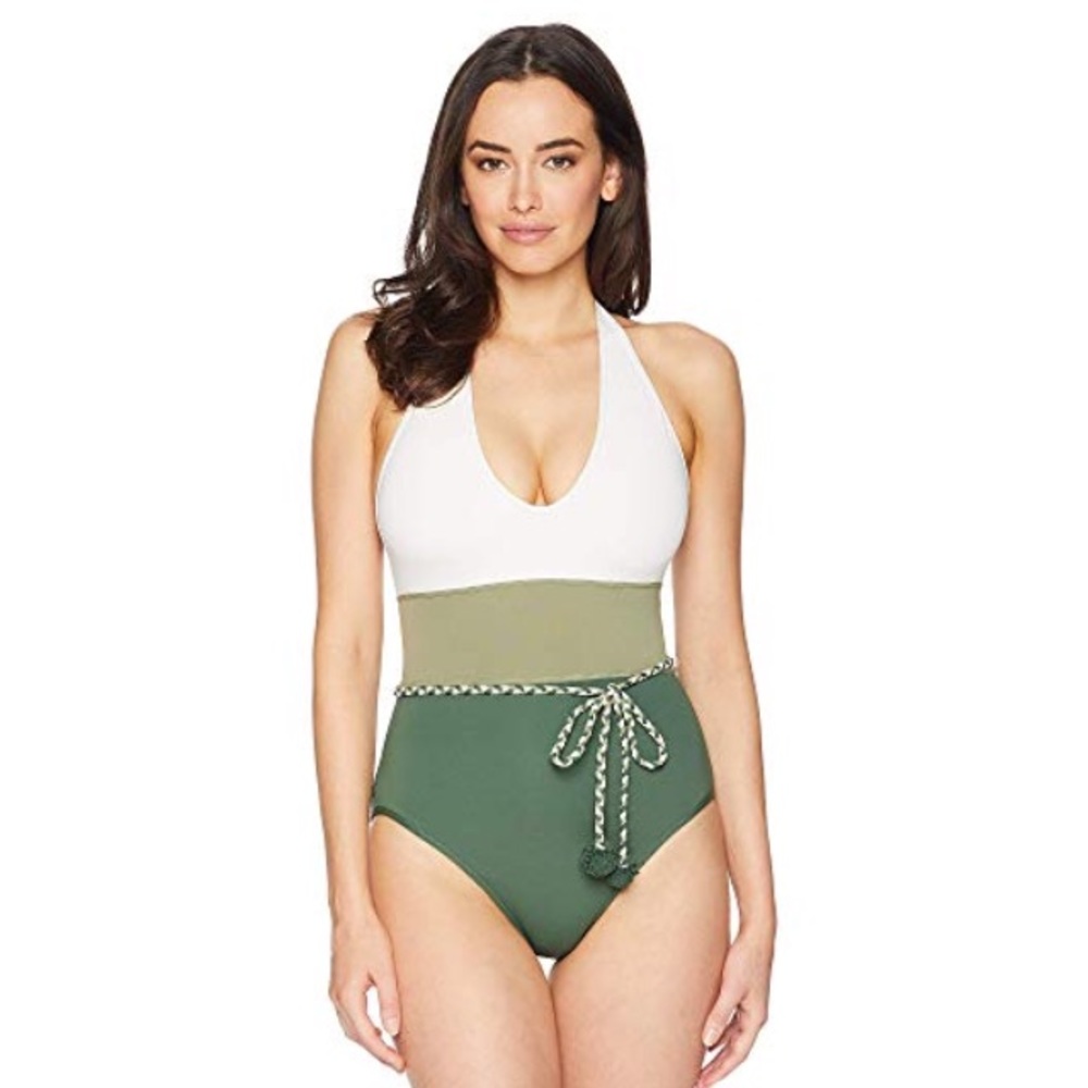 Vince Camuto Sun Block Color Blocked One-Piece - Picture 3 of 9